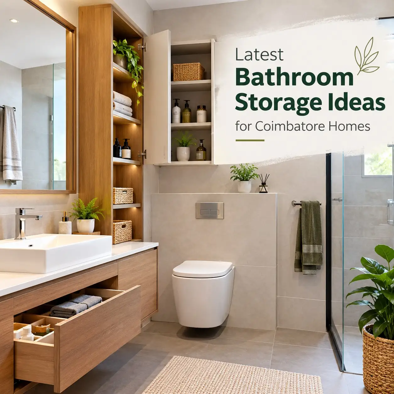 Latest Bathroom Storage Ideas for Coimbatore Homes