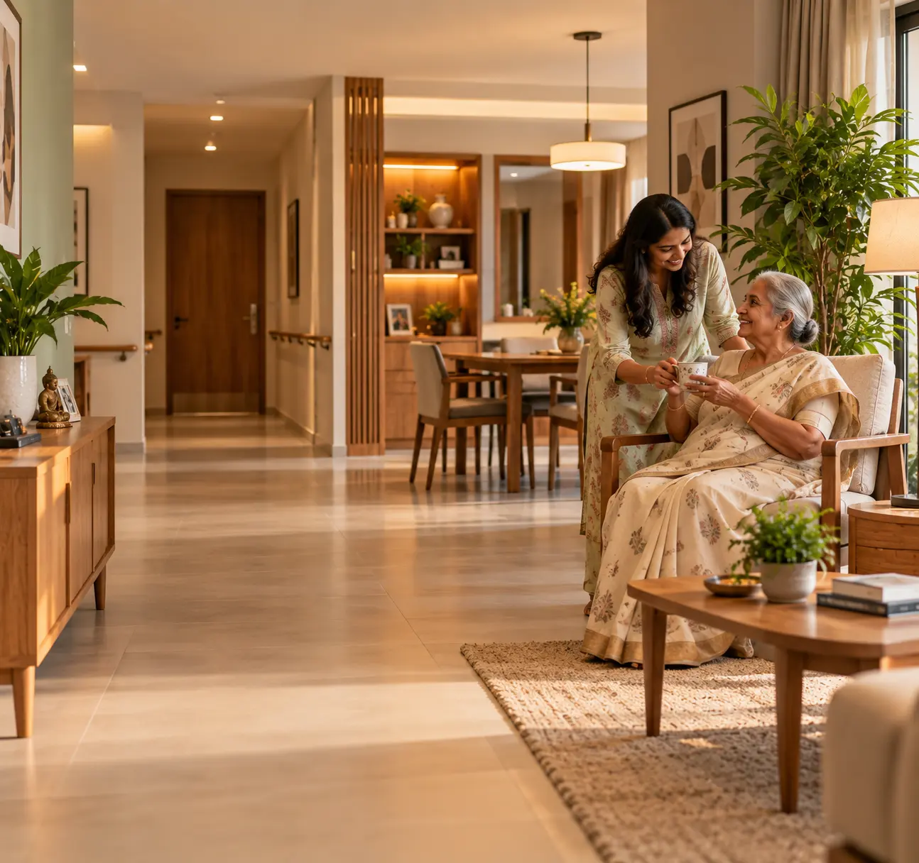 Senior-friendly home interior designs by interior designers in Coimbatore