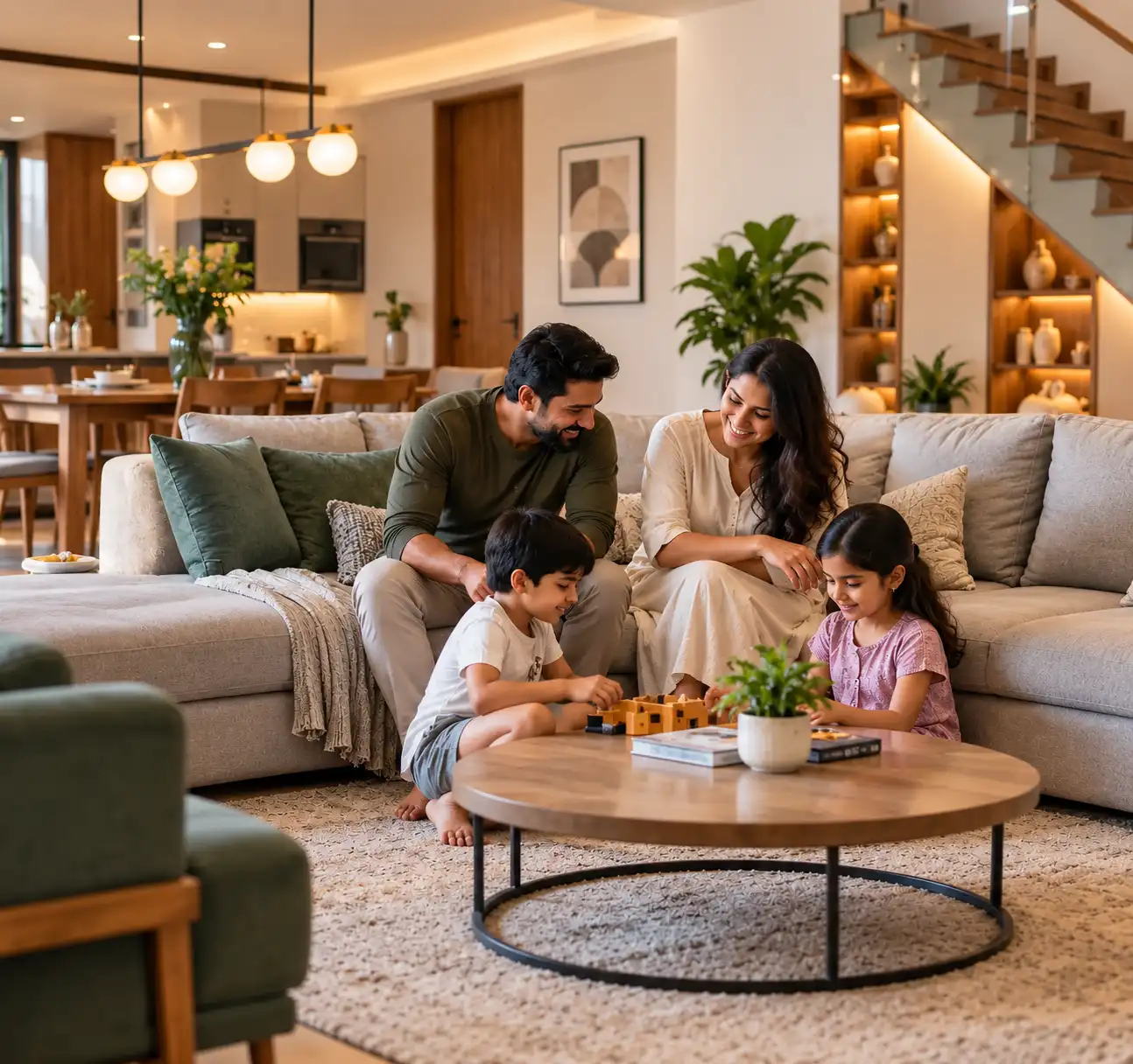 Family-centred home interior designs by interior designers in Coimbatore